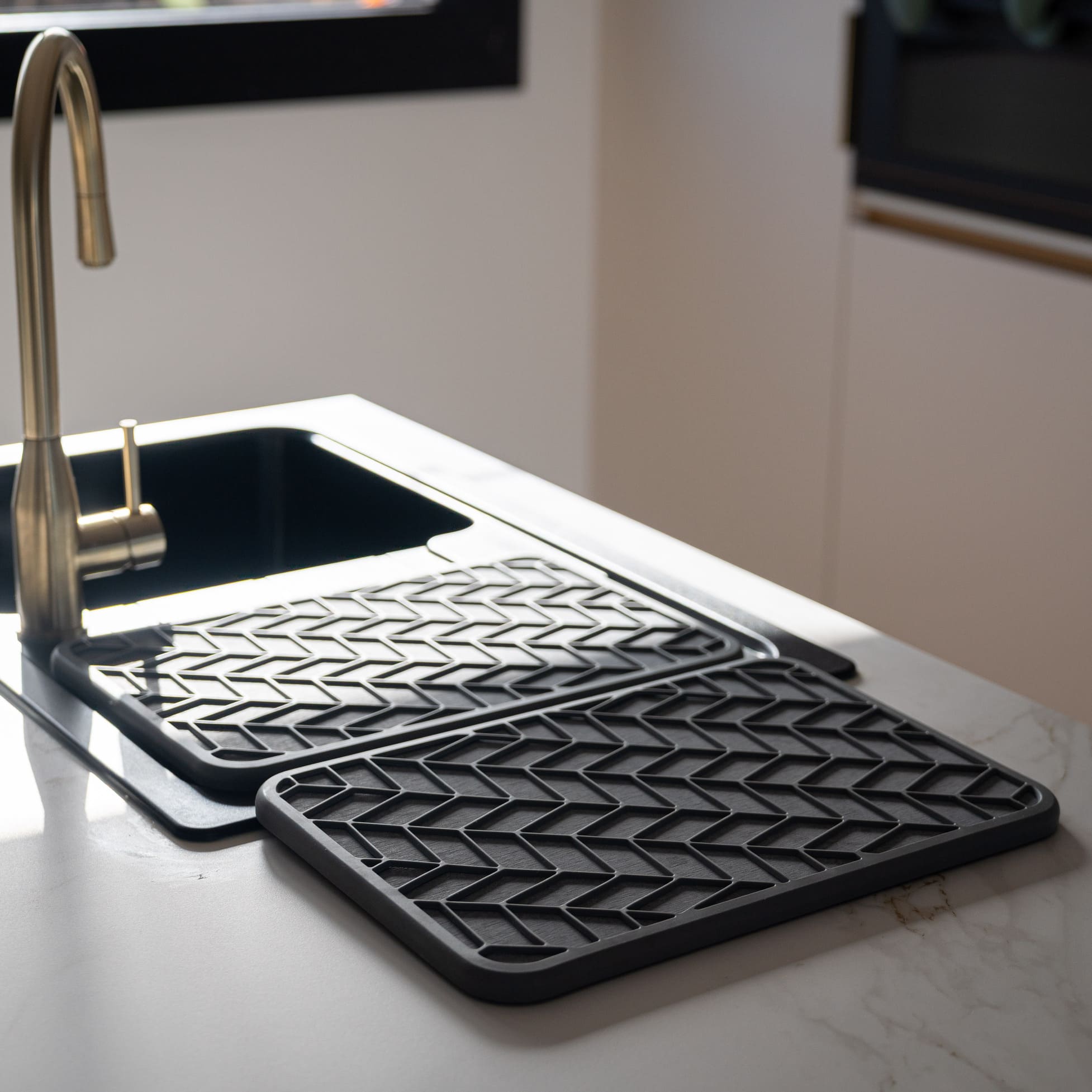 Double égouttoir en pierre de diatomite