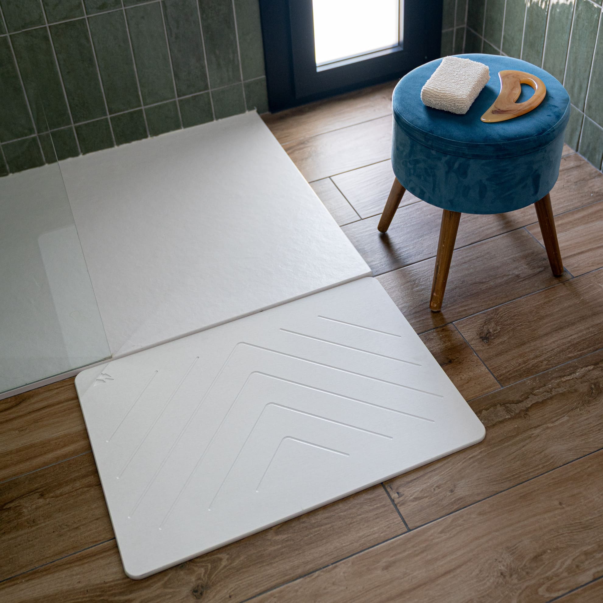 Tapis de bain en pierre de diatomite - Grand Format