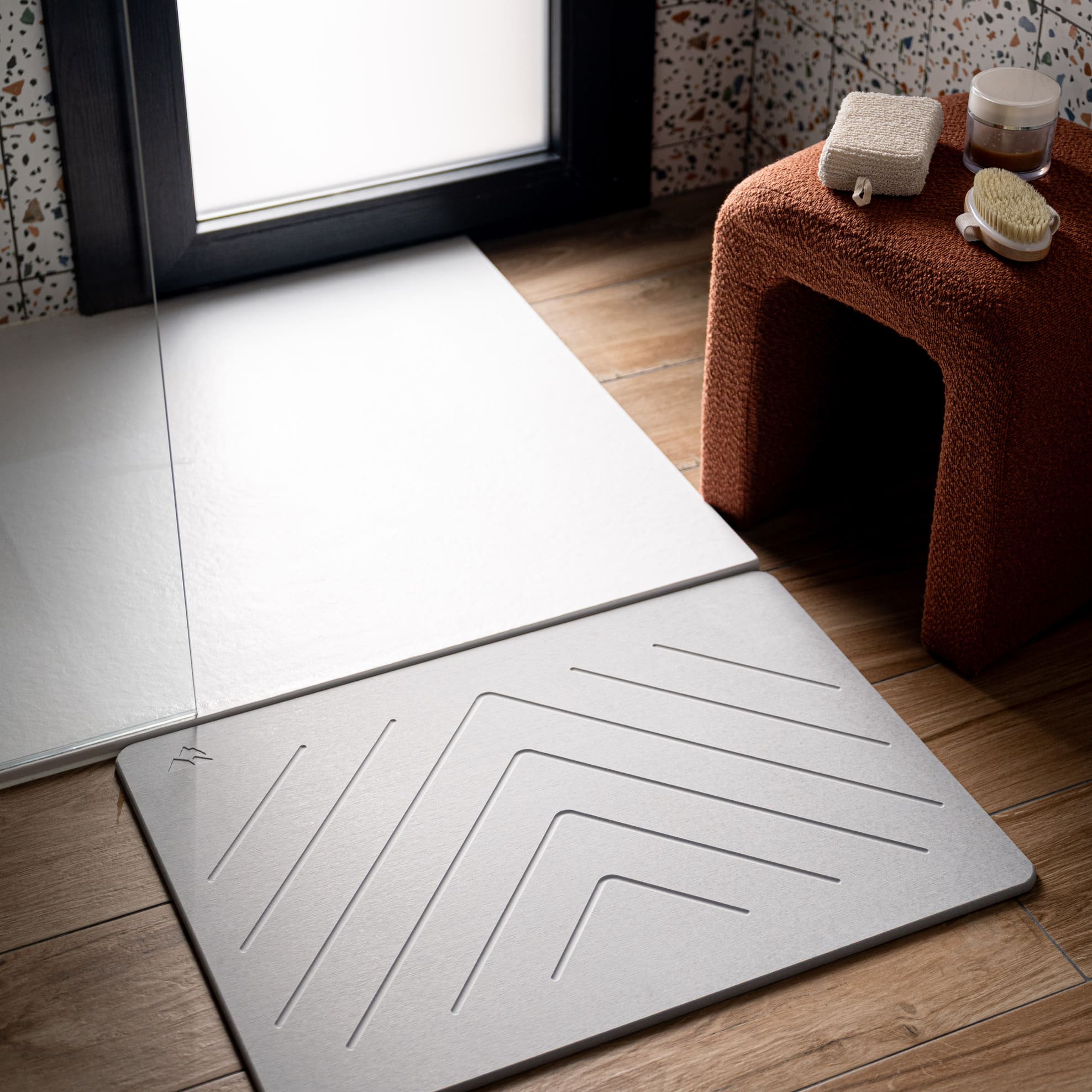 Tapis de bain en pierre de diatomite - Grand Format