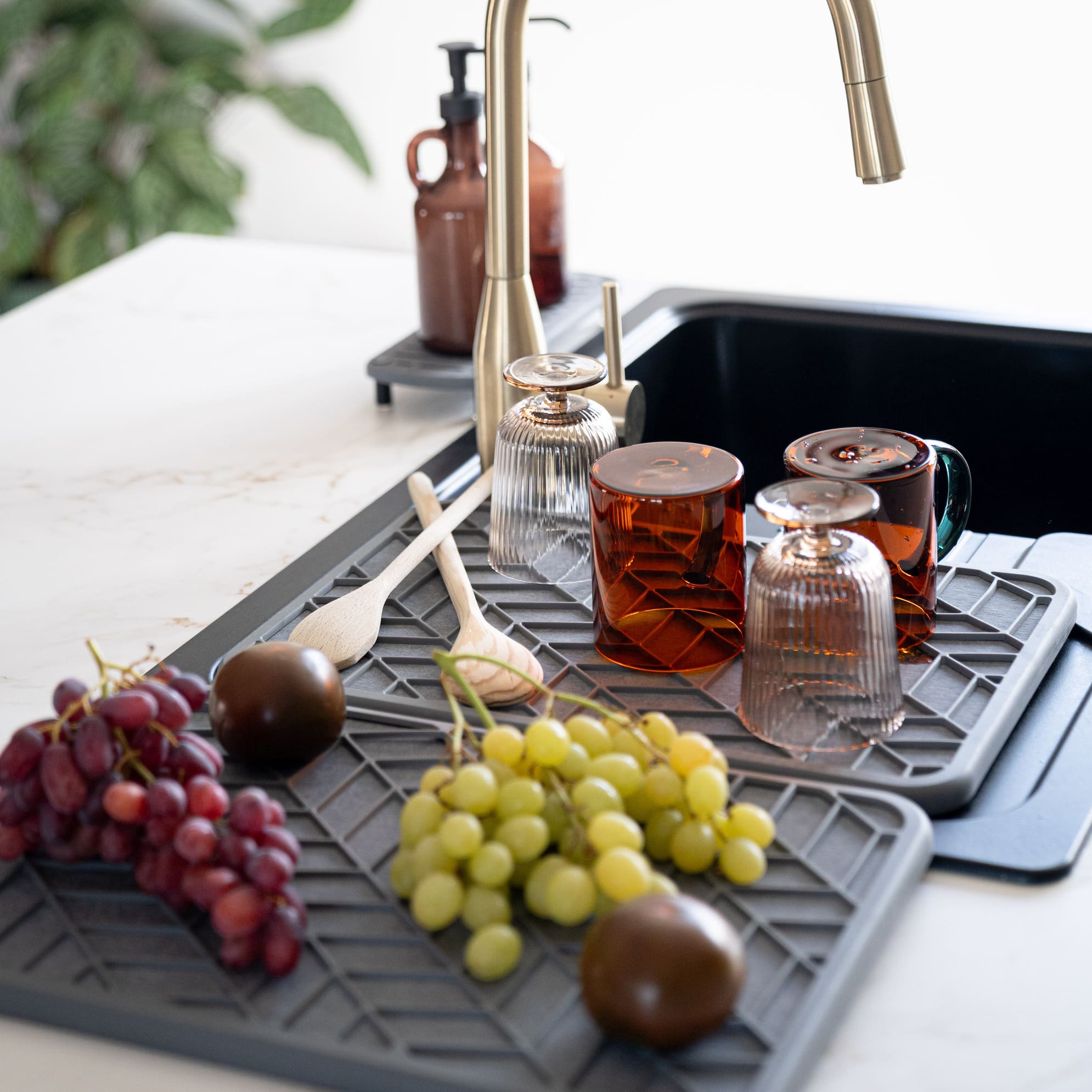 Double égouttoir en pierre de diatomite