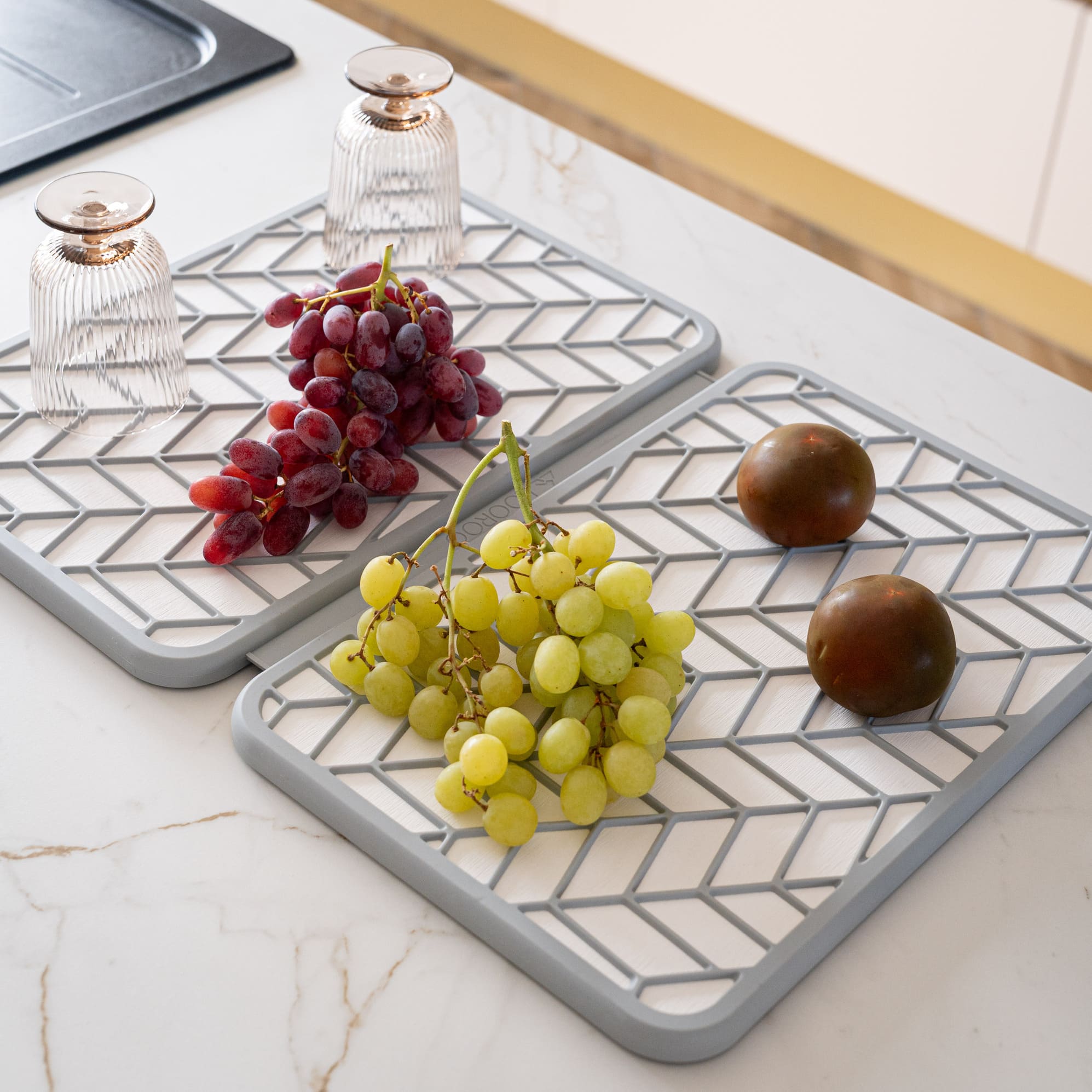 Double égouttoir en pierre de diatomite