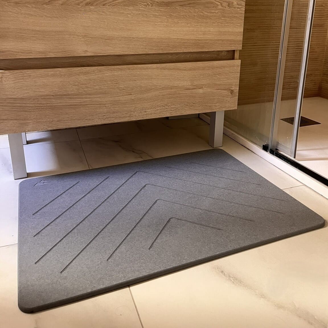 Tapis de bain en pierre de diatomite - Grand Format